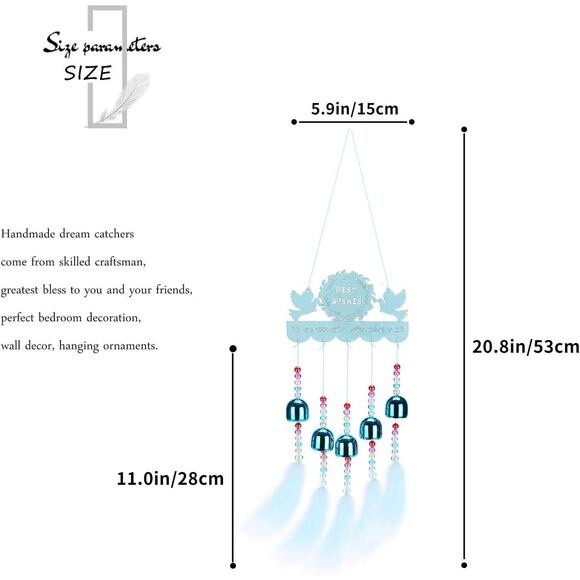 Home Decor Best Wishes Bells Wind Chimes Hanging Ornaments for Farmhouse Hanging - Picture 2 of 11